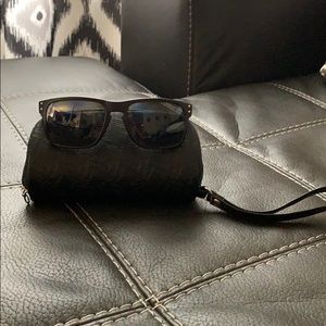 Oakley Matte Black and Gold Sunnies & Oakley Case